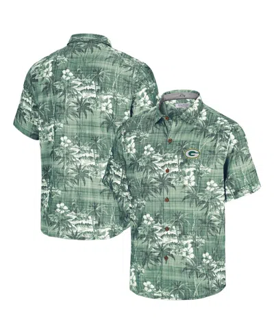 Tommy Bahama Men's Green Bay Packers Coconut Point Isla Palmetto Camp Button-up Shirt