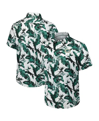 Tommy Bahama Men's Green Bay Packers Sunnyvale Blooms Camp Button-up Shirt In White