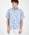Tommy Bahama Men's Island Bound Chambray Short-sleeve Shirt In Aqua Ice