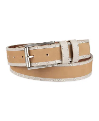Tommy Bahama Men's Leather Inlay Casual Belt In Brown