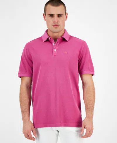 TOMMY BAHAMA MEN'S SOLID COTTON SHORT-SLEEVE LOOKOUT POLO SHIRT