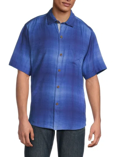 Tommy Bahama Men's Madera Ombré Silk Shirt In Blue