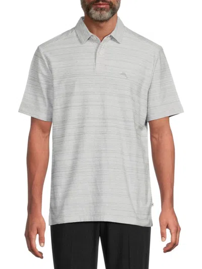 Tommy Bahama Men's Mara Striped Polo Shirt In Grey Heather