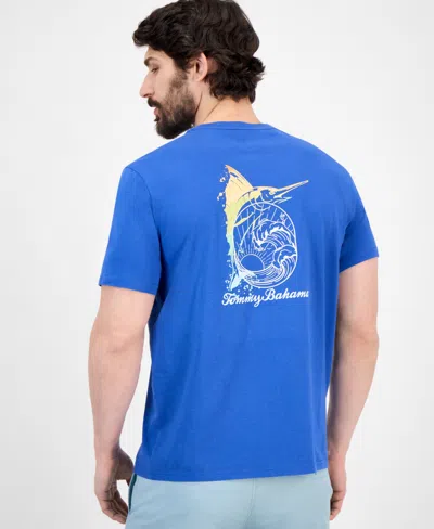 Tommy Bahama Men's Marlin Wave Graphic T-shirt In Blue