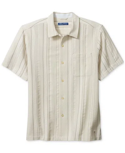 Tommy Bahama Men's Milano Stripe Short Sleeve Shirt In White