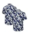 Tommy Bahama Navy Denver Broncos Sunnyvale Blooms Camp Button-up Shirt In Blue
