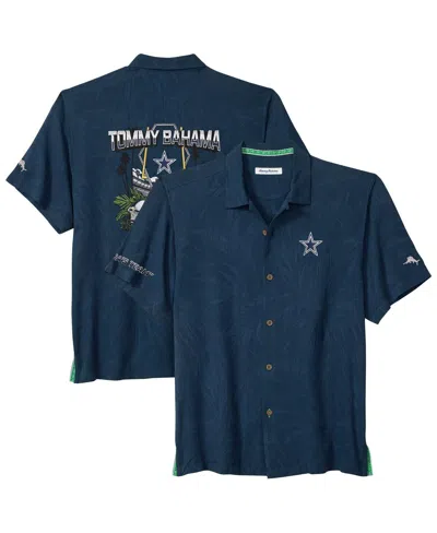Tommy Bahama Men's Navy Dallas Cowboys Endzone Paradise Coolmax Button-up Shirt In Blue