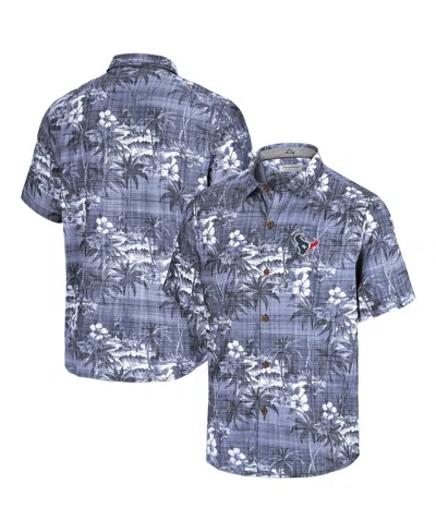 Tommy Bahama Men's Navy Houston Texans Coconut Point Isla Palmetta Camp Button-up Shirt In Blue