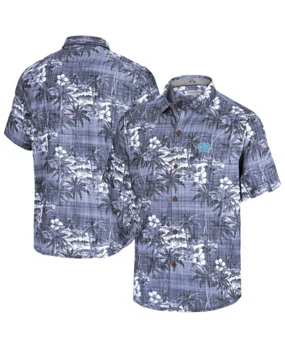 Tommy Bahama Men's Navy North Carolina Tar Heels Coconut Point Isla Palmetta Camp Button-up Shirt In Blue