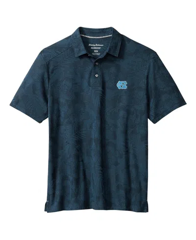 Tommy Bahama Men's Navy North Carolina Tar Heels Palm Fresco Hibiscus Islandzone Polo Shirt In Black