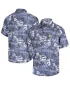 Tommy Bahama Men's Navy Notre Dame Fighting Irish Coconut Point Palmetta Islandzone Camp Button-up Shirt In Blue