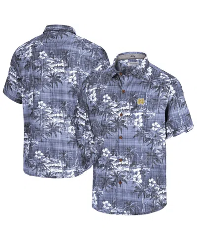 Tommy Bahama Men's Navy Notre Dame Fighting Irish Coconut Point Palmetta Islandzone Camp Button-up Shirt In Blue