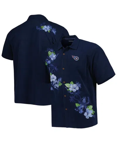 Tommy Bahama Men's Navy Tennessee Titans Sport Azule Oasis Camp Button-up Shirt