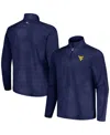 Tommy Bahama Men's Navy West Virginia Mountaineers Delray Frond Islandzone Half-zip Jacket In Navy