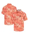 Tommy Bahama Men's Orange Chicago Bears Coconut Point Isla Palmetta Camp Button-up Shirt In Orange