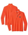 Tommy Bahama Men's Orange Chicago Bears Sport Tobago Half-zip Pullover Sweatshirt In Red