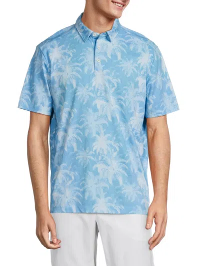 Tommy Bahama Men's Palm Print Polo In Blue