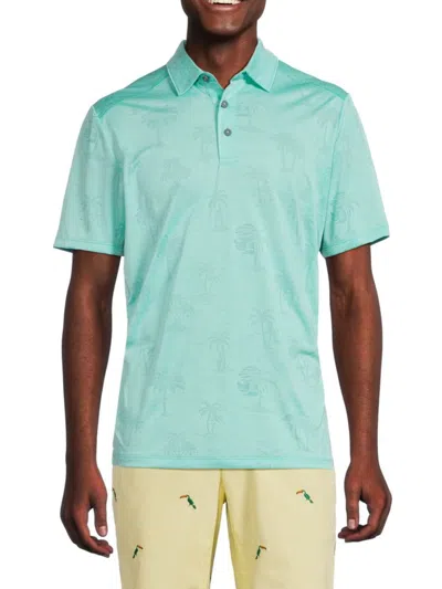 Tommy Bahama Men's Palm Tree Polo In Clear Lake