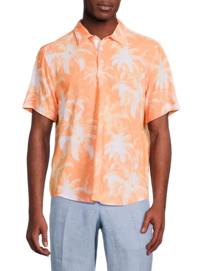 Tommy Bahama Bahama Coast Palm Burst Polo Shirt In Orange