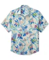 Tommy Bahama Lei In Paradise Silk-blend Camp Shirt In Abalone