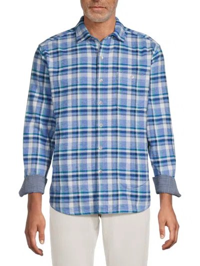 Tommy Bahama Men's Plaid Shirt In Blue
