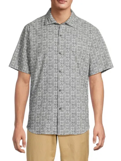 Tommy Bahama Men's Printed Short-sleeve Shirt In Gray