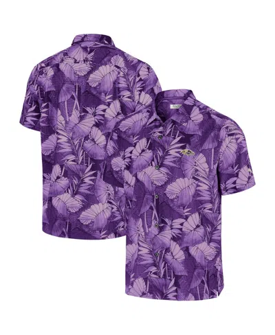 Tommy Bahama Men's Purple Baltimore Ravens Big Tall Coast Nuevo Fronds Islandzone Button-up Shirt