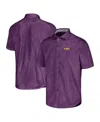 Tommy Bahama Men's Purple Lsu Tigers Sport Coconut Point Palm Vista Islandzone Button-up Shirt In Purple