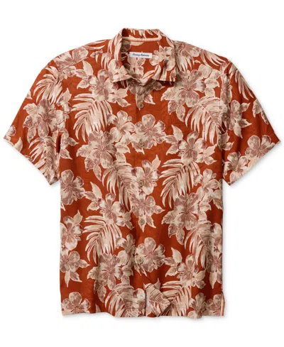 Tommy Bahama Men's Ravello Blooms Regular-fit Floral Button-down Silk Shirt In Brown
