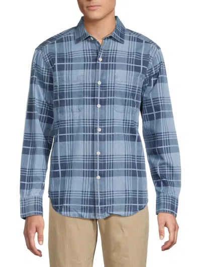 Tommy Bahama Men's Rocky Heights Plaid Shirt In Atlantic