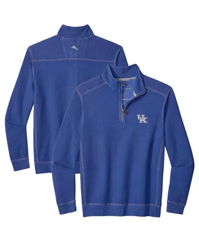 Tommy Bahama Men's Royal Kentucky Wildcats Montego Bay Half-zip Jacket In Blue