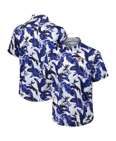 TOMMY BAHAMA MEN'S ROYAL LOS ANGELES RAMS SUNNYVALE BLOOMS CAMP BUTTON-UP SHIRT