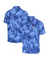 Tommy Bahama Men's Royal New York Giants Bahama Coast Nuevo Fronds Camp Button-up Shirt In Blue