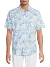 Tommy Bahama Men's San Vito Fronds Print Shirt In Blue Palm