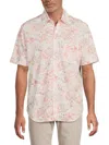 Tommy Bahama Men's San Vito Fronds Print Shirt In Cactus Flower