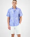 Tommy Bahama Men's Sand Desert Leaf-print Shirt In Blue