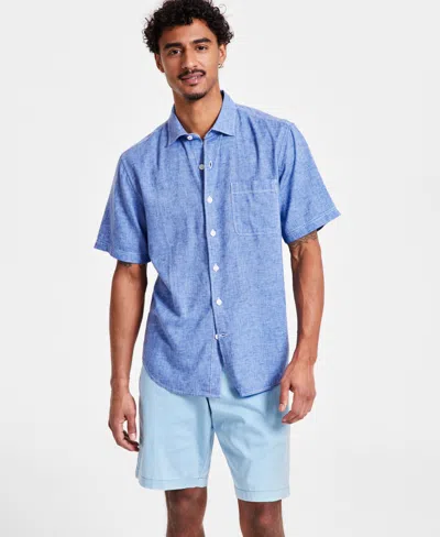 Tommy Bahama Men's Sand Desert Linen Blend Short-sleeve Button-down Shirt