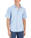 Tommy Bahama San Lucio Paradise Happy Hour Short Sleeve Shirt In Chambray Blue