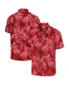 Tommy Bahama Men's Crimson Oklahoma Sooners Coast Nuevo Fronds Button-up Shirt In Red