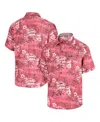 Tommy Bahama Men's Scarlet San Francisco 49ers Coconut Point Isla Palmetta Camp Button-up Shirt In Scarlet
