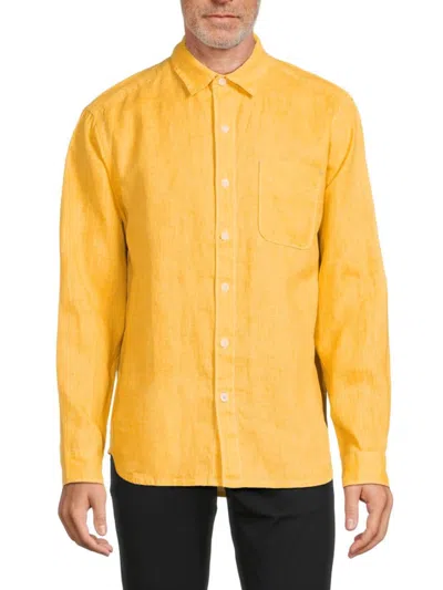 Tommy Bahama Men's Sea Glass Breezer Long Sleeve Shirt In Citrus
