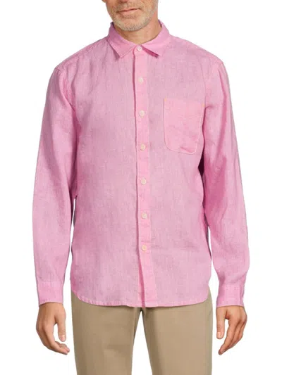Tommy Bahama Men's Sea Glass Breezer Long Sleeve Shirt In Pinky