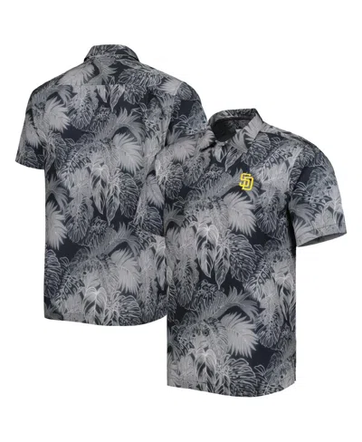 Tommy Bahama Men's  Black San Diego Padres Bahama Coast Luminescent Fronds Islandzone Button-up Camp