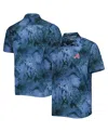 Tommy Bahama Men's  Blue Atlanta Braves Bahama Coast Luminescent Fronds Islandzone Button-up Camp Shi In Blue
