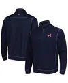 Tommy Bahama Men's  Blue Atlanta Braves Tobago Bay Tri-blend Quarter-zip Sweatshirt In Blue