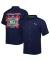 Tommy Bahama Men's  Navy New England Patriots Top Of Your Game Camp Button-up Shirt In Navy
