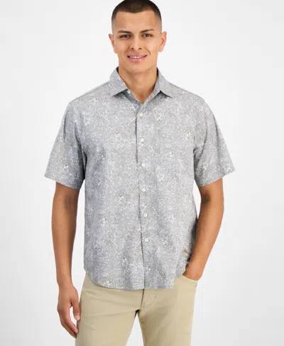 Tommy Bahama Men's Tropical Twilight Cotton Chambray Shirt In Gray