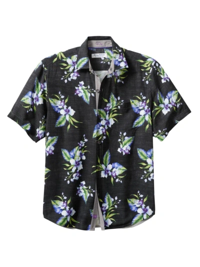 Tommy Bahama Men's Veracruz Cay Floating Blooms Button-front Shirt In Black