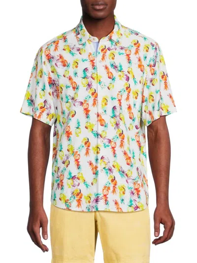 Tommy Bahama Men's Veracruz Cay Pineapple Print Shirt In Continental