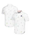 TOMMY BAHAMA MEN'S WHITE DALLAS COWBOYS NOVA WAVE FLOCKTAIL BUTTON-UP SHIRT